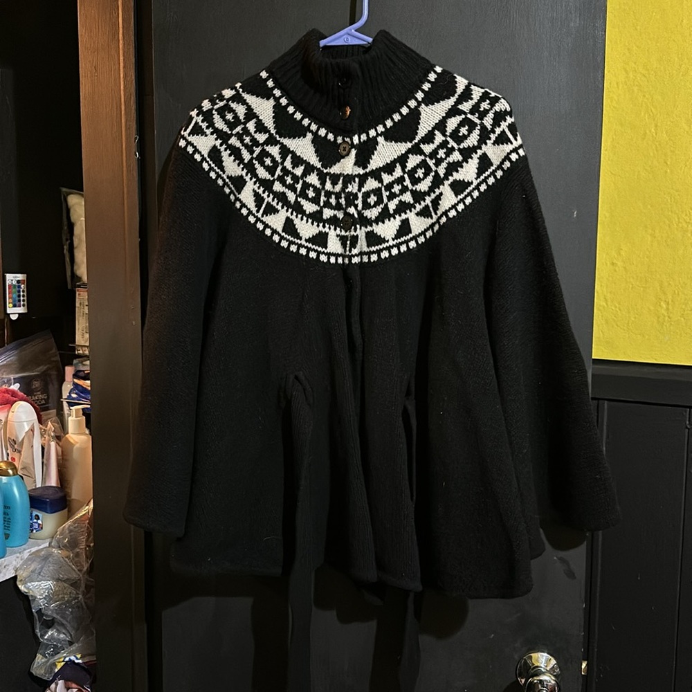 VTG Ralph Lauren Lambswool Poncho/Shawl sz S/M